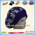 LSA22 Ningbo Lingshang Blue Fashion Angora and Wool with Flowers warm hat